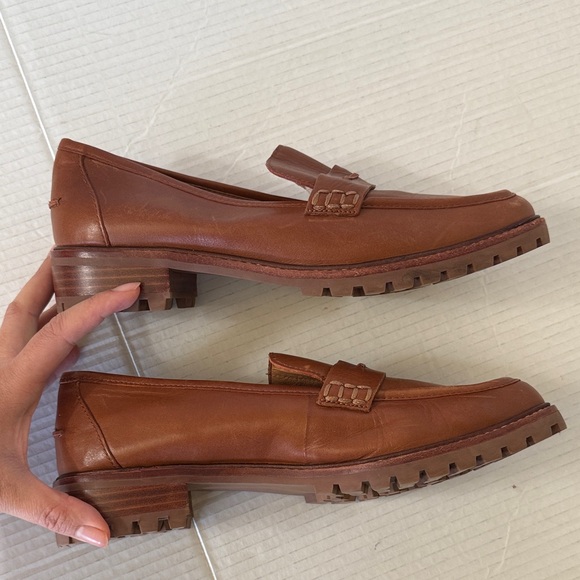 Madewell Corinne Lugsole Penny Loafers Sz 9.5 Business Casual Preppy Leather - Picture 4 of 13